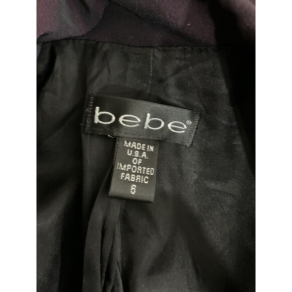 VTG Bebe Womens One Button Blazer Jacket 6 Purple Whimsygoth 90s Y2K - Picture 5 of 7